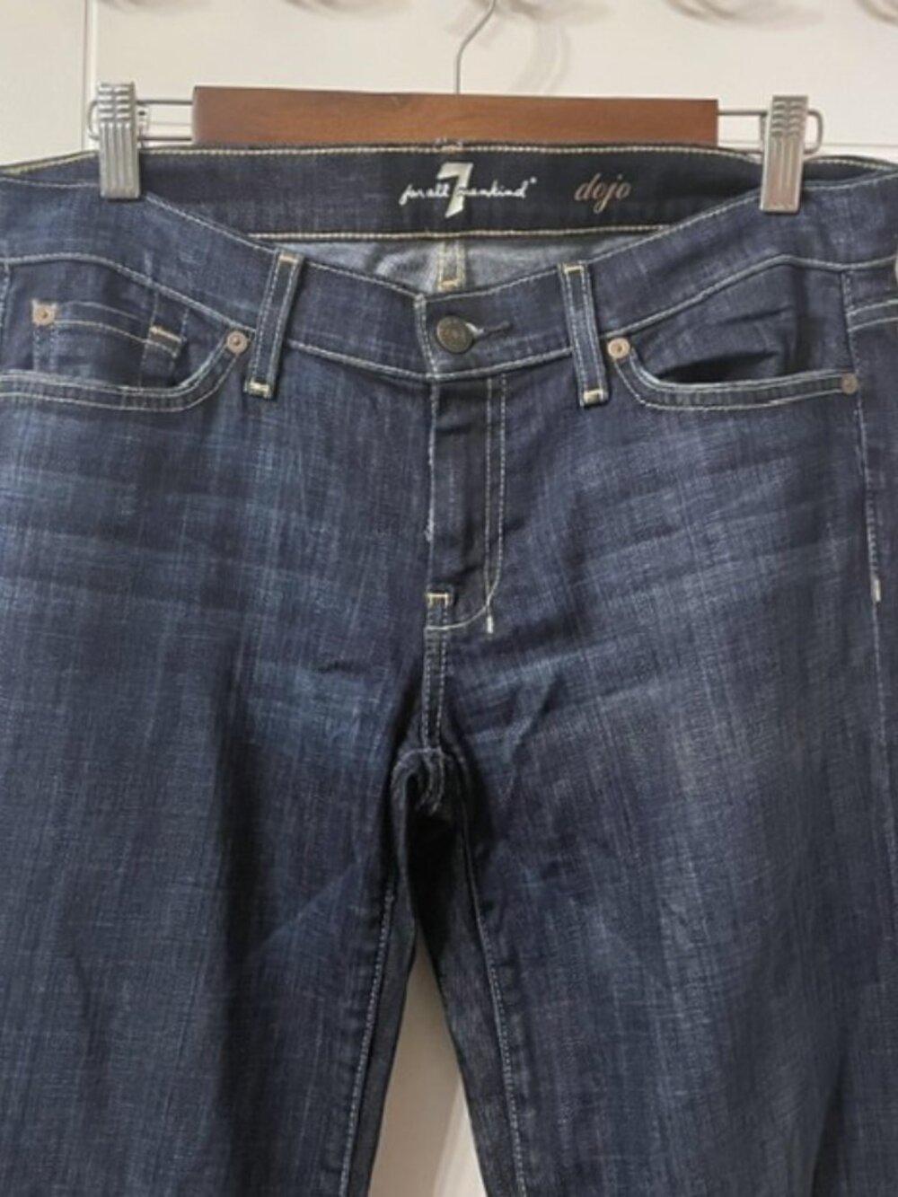 7 For All Mankind Dojo Jeans Dark Wash Size 29 - Picture 3 of 16